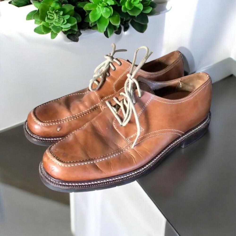 Johnston and Murphy Camel tan leather lace up shoes‎ Men’s Size 10.5